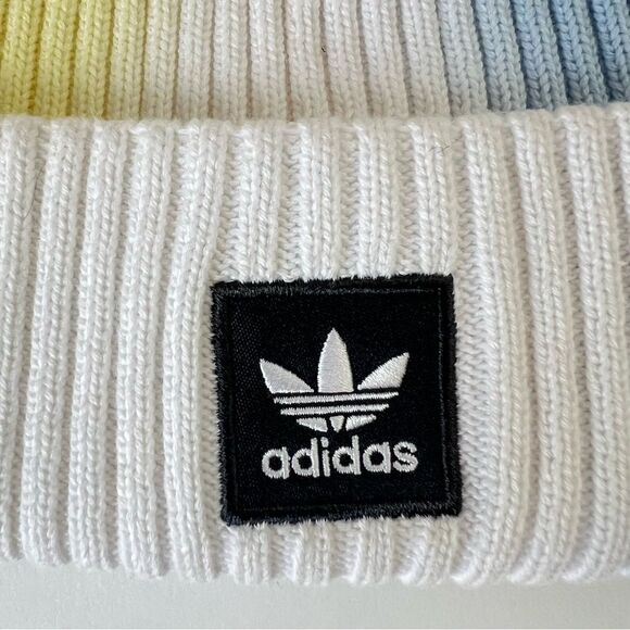 adidas Blue & Yellow Ombré Wash Beanie Knit Hat OSFA - Picture 4 of 11